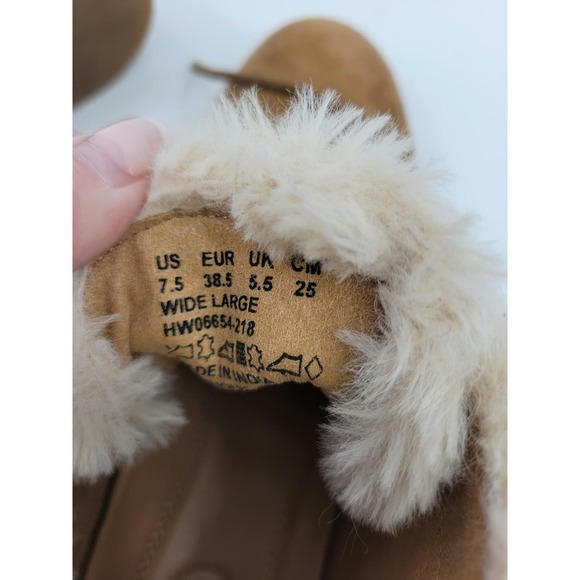 Hush Puppies Bailey Faux Fur Chukka Ankle Boot Bootie Tan Camel 7.5 - Picture 9 of 10